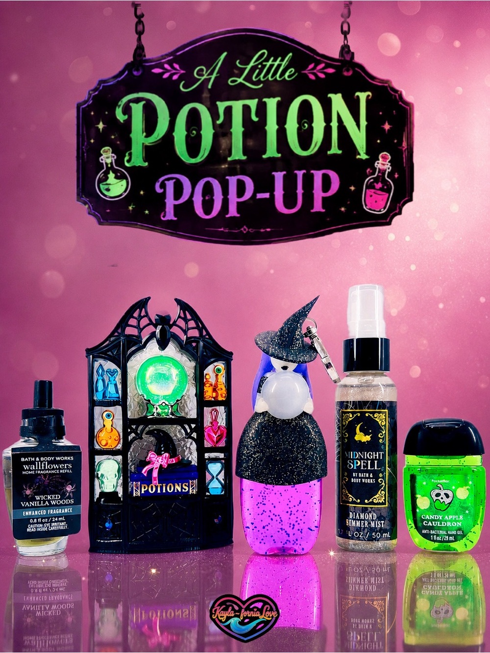 Midnight Spell Wicked Vanilla Woods Witch Potions 5 Pc Set